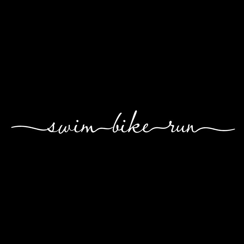 Lettrage de course de vélo de natation Typographie