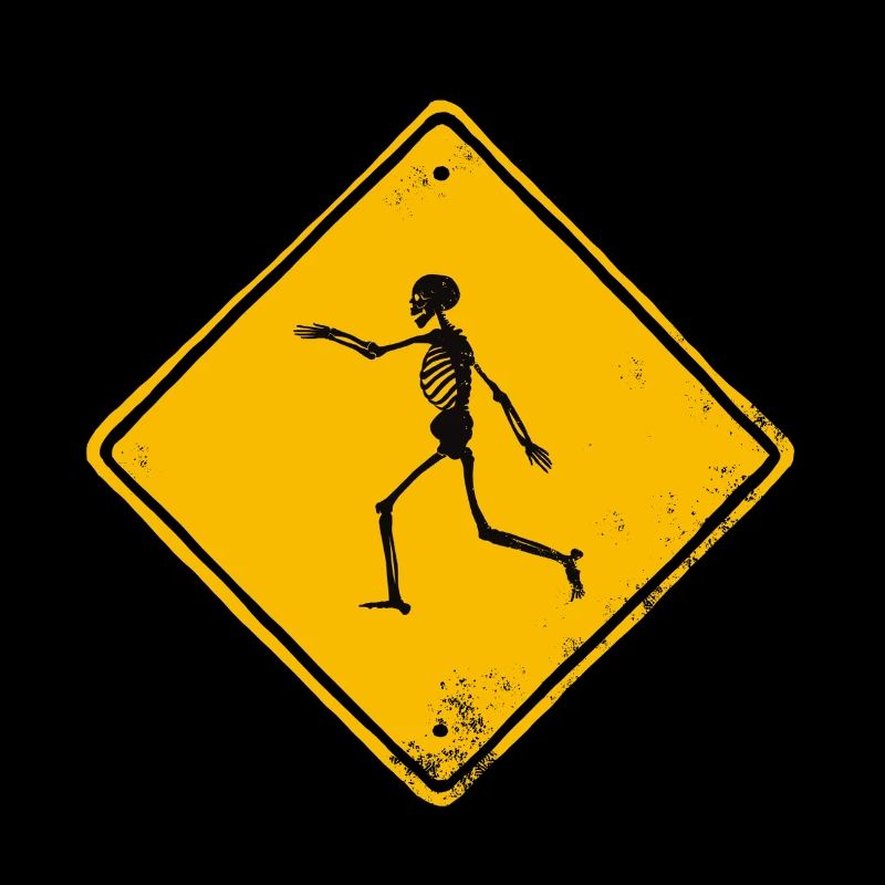 Caution skeleton