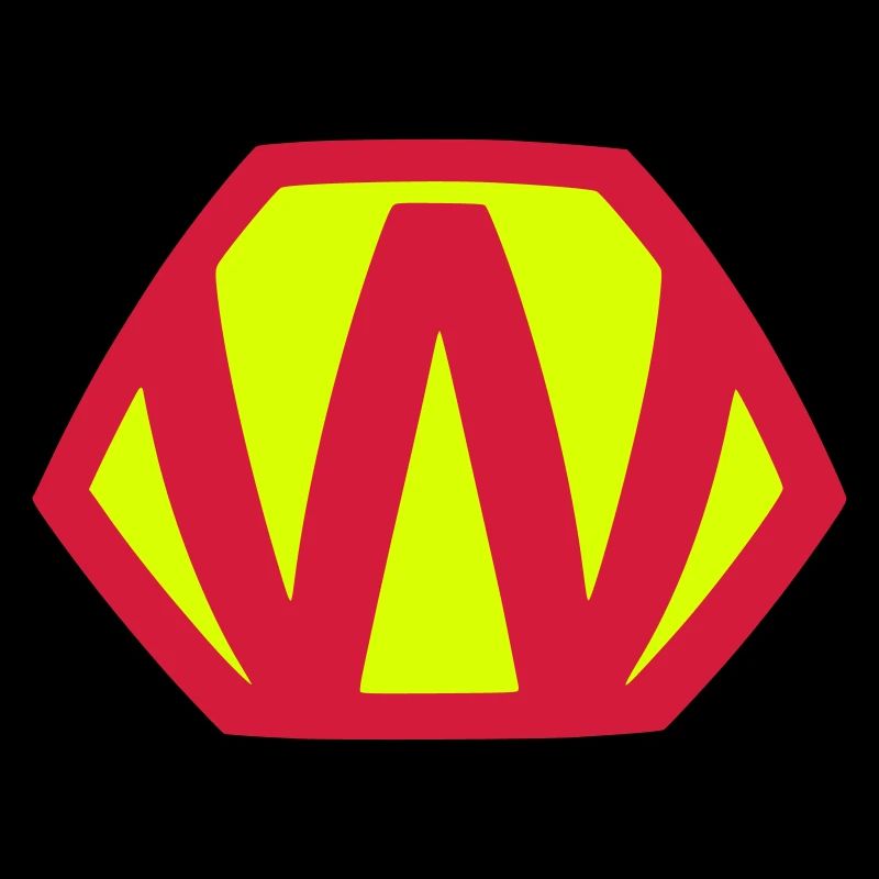 W Symbol Superhero Superhelden Logo Zeichen