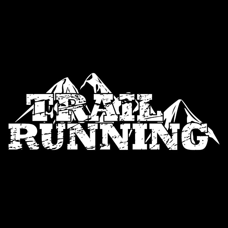 Trail Running Mountains Distressed white