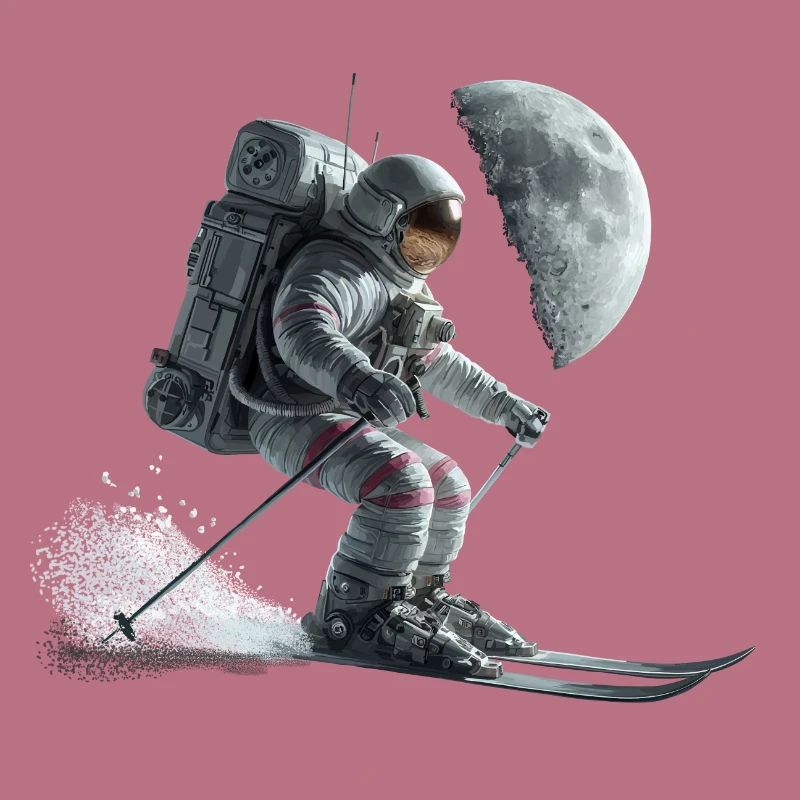 Astronaut Skifahrer