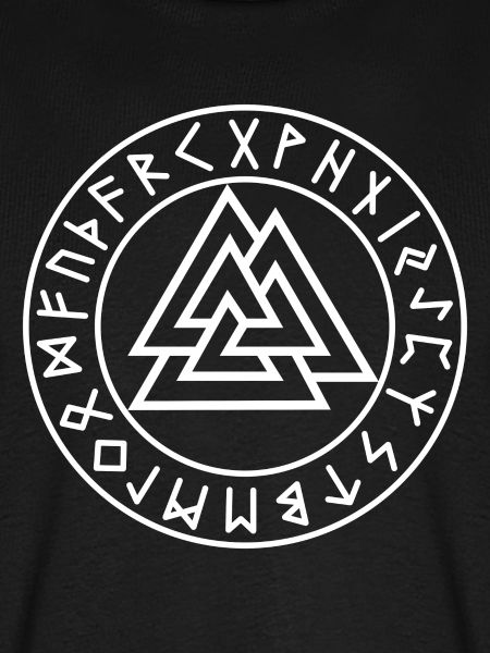 Valknut-Runen-Siegel – Weiß