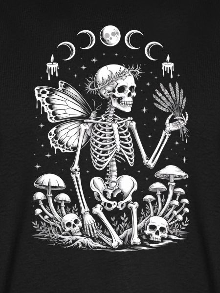 Gothic Skelett Fee mit Mondphasen