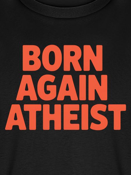 Mutige Wiedergeburt Atheistisches Statement-Design