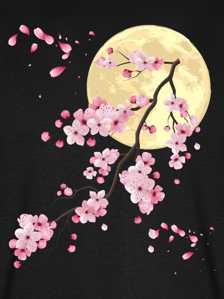 Vollmond mit Kirschblüte