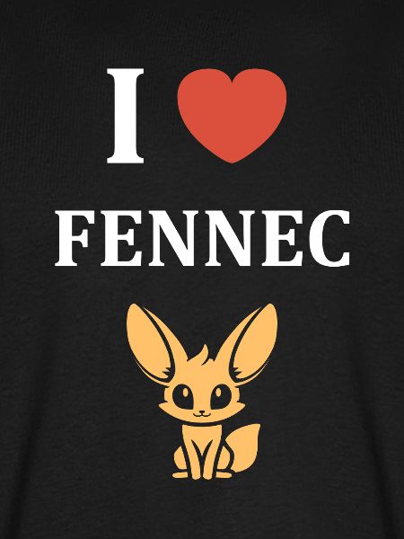 Ich liebe Fennec Design T-Shirt