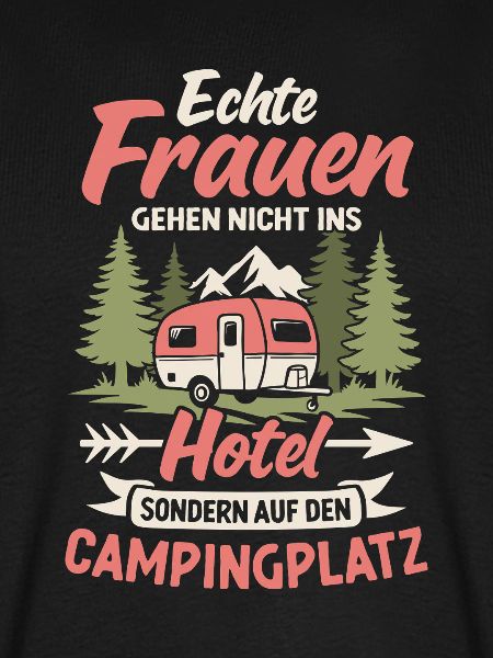 Camping Frauen Campingplatz Camper Wohnwagen