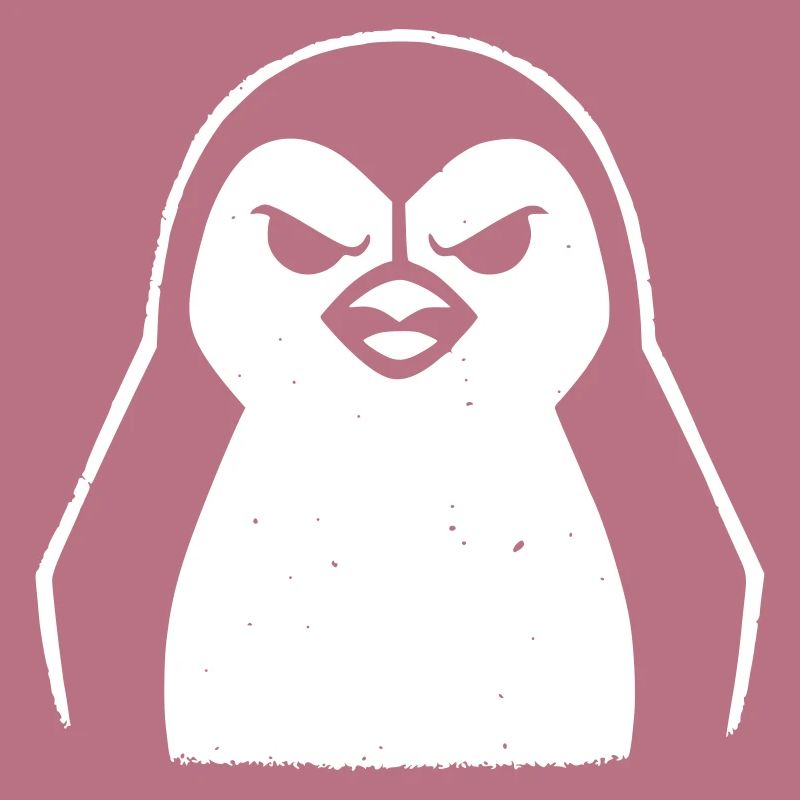 penguin stencil grunge minimalist-vector Linux