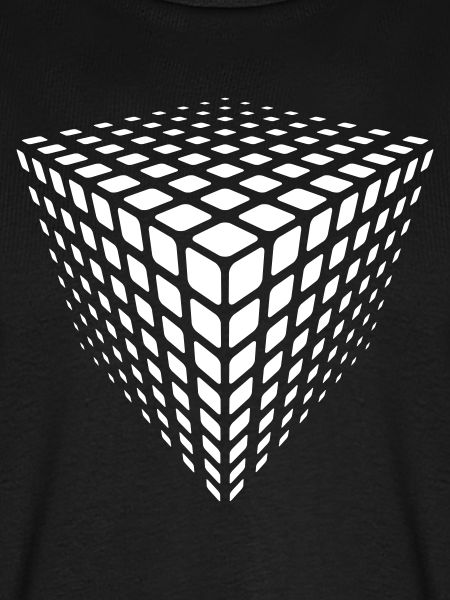 Monochrome Gitterwürfel-Illusion