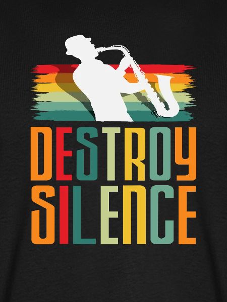 Retro-saxophon Saxophonist Destroy Silence