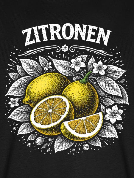 Zitrone Kraft – Retro Frucht-Illustration