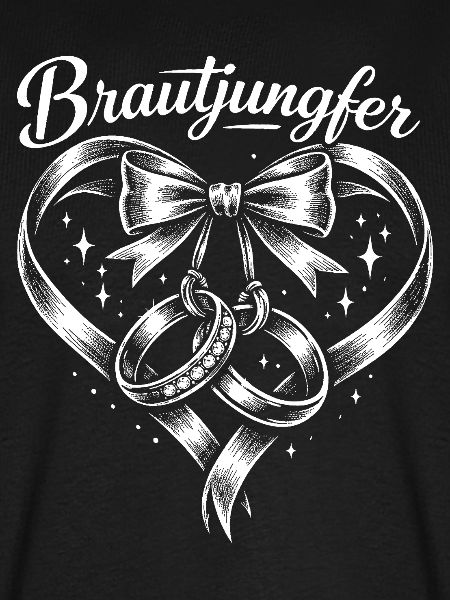 Brautjungfer Herzringe mit Schleife