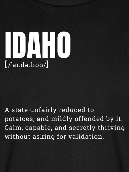 Idaho Kartoffeln Typografie