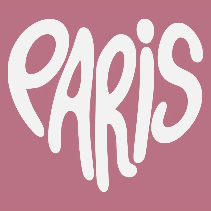 Paris Graffiti-Skript Logo herzförmig