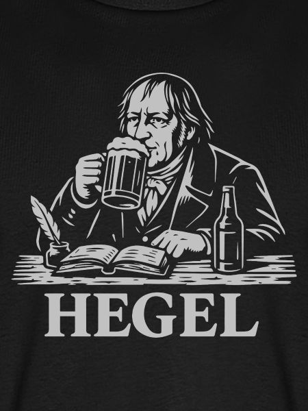 Hegel Pub Scholar Bierillustration