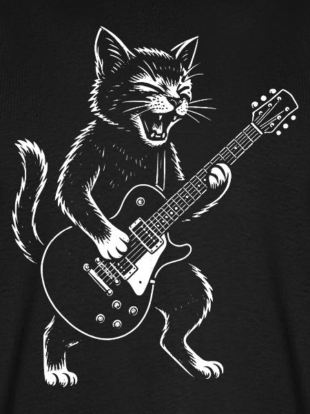 Katze spielt Gitarre