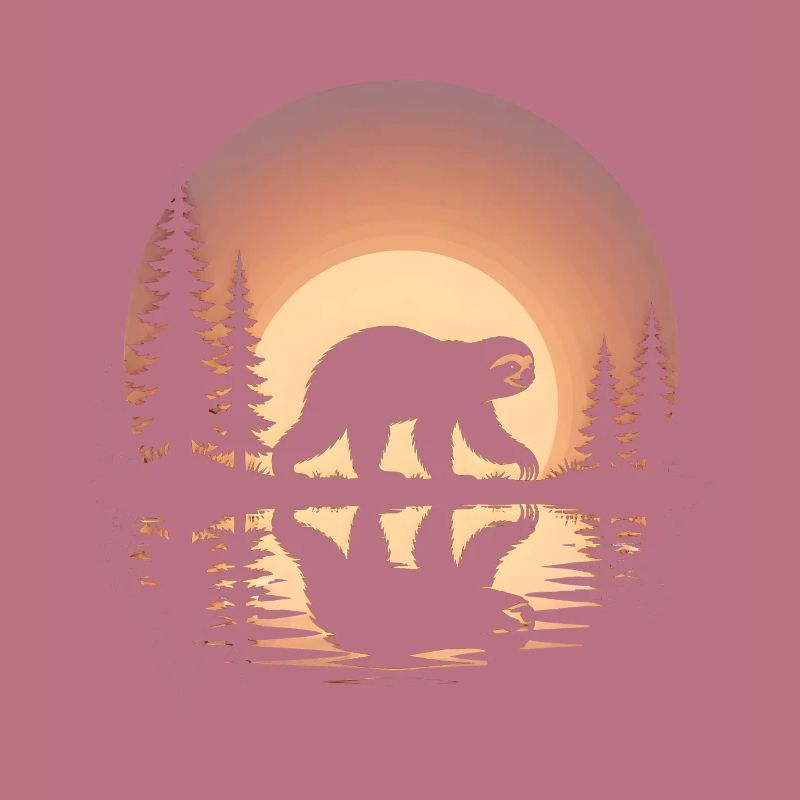 Mammoth at Sunset in Pine Forest