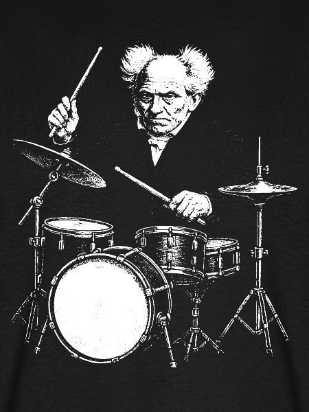 Schopenhauer Schlagzeuger Burst Silhouette