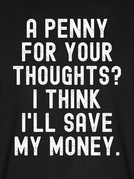 Penny Thoughts sparen Sie Geld