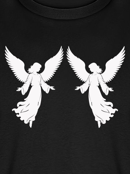 Doppelte Engelsflügel Silhouette