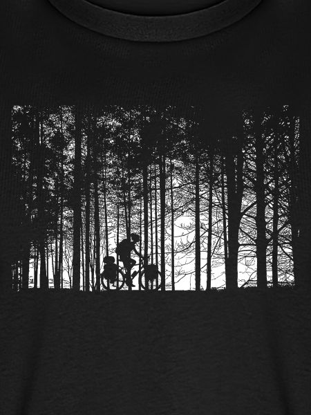 Waldpfad Silhouette: Fahrrad