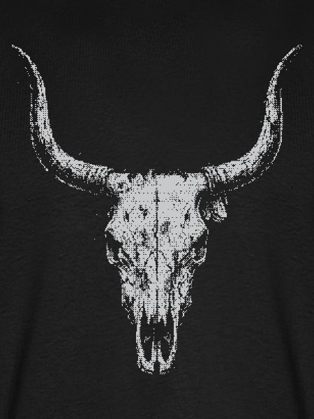 Longhorn-Schädel-Silhouette