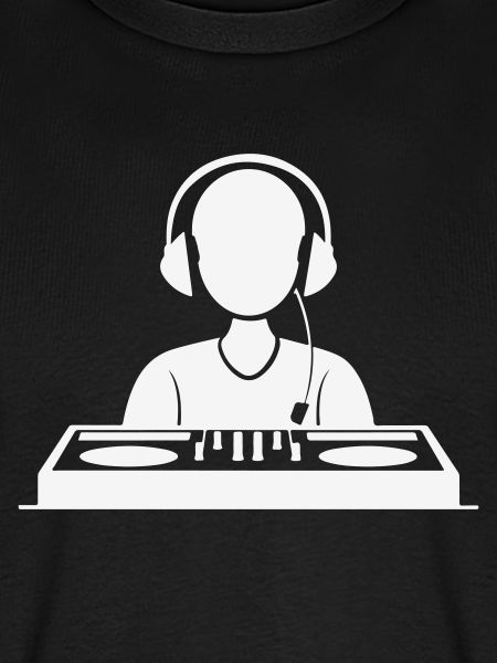 DJ-Mixer Silhouette mit Kopfhörern