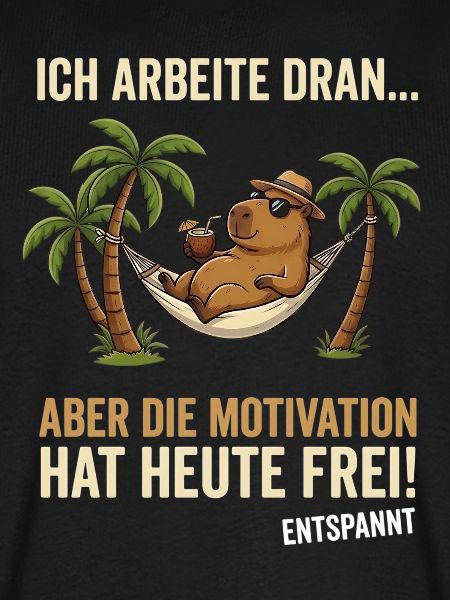 Capybara Entspannt lustiger Spruch 