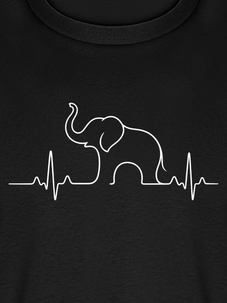 Elefant Herzschlaglinie Outline