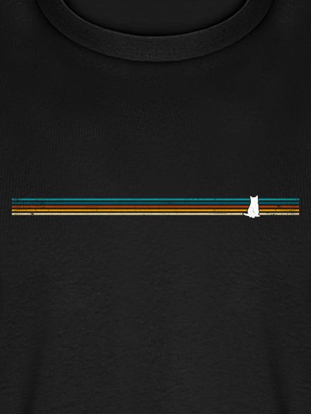 Gestreifte Retro-Katzensilhouette