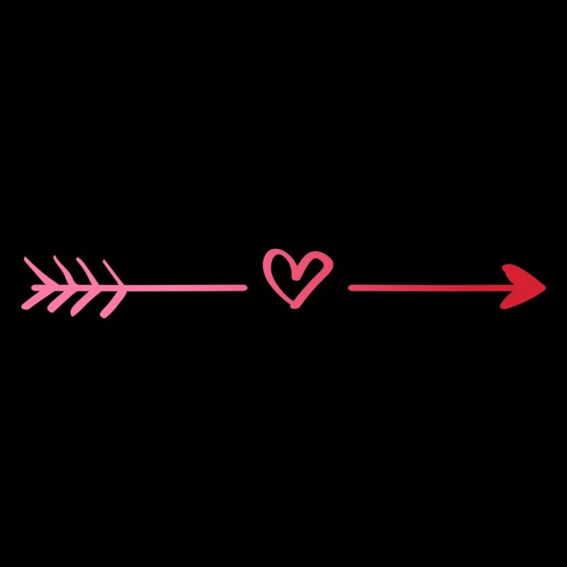 Bunter Pfeil mit Herz, Amor, Liebe, Valentinstag