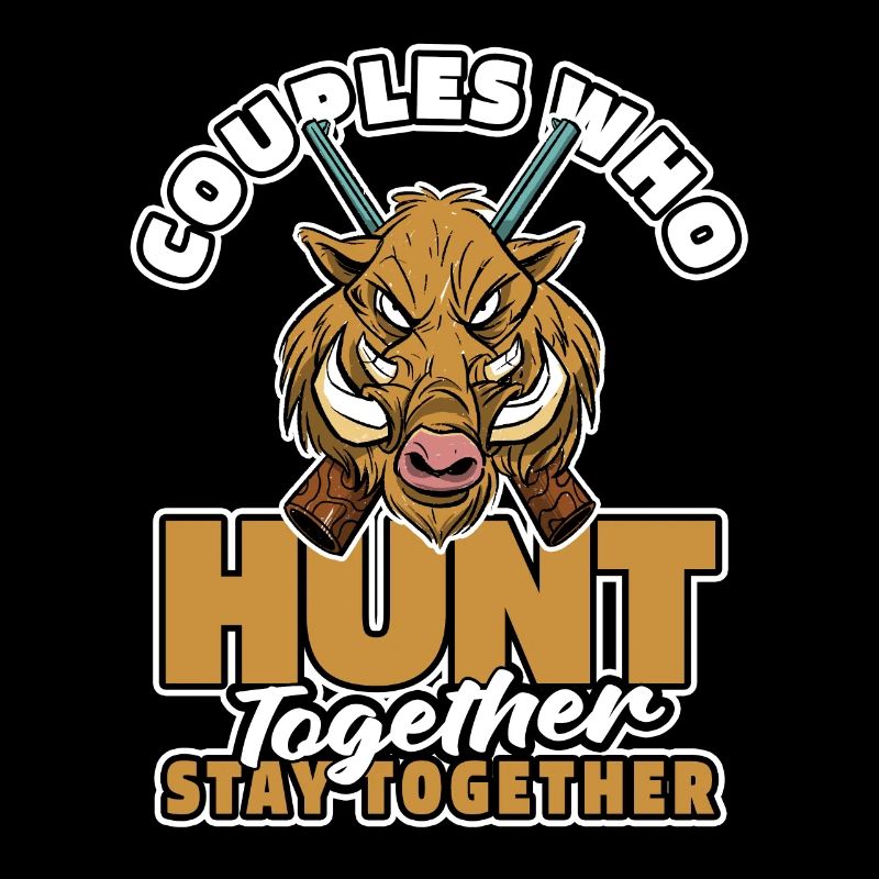 Couple de chasseurs chasseurs
