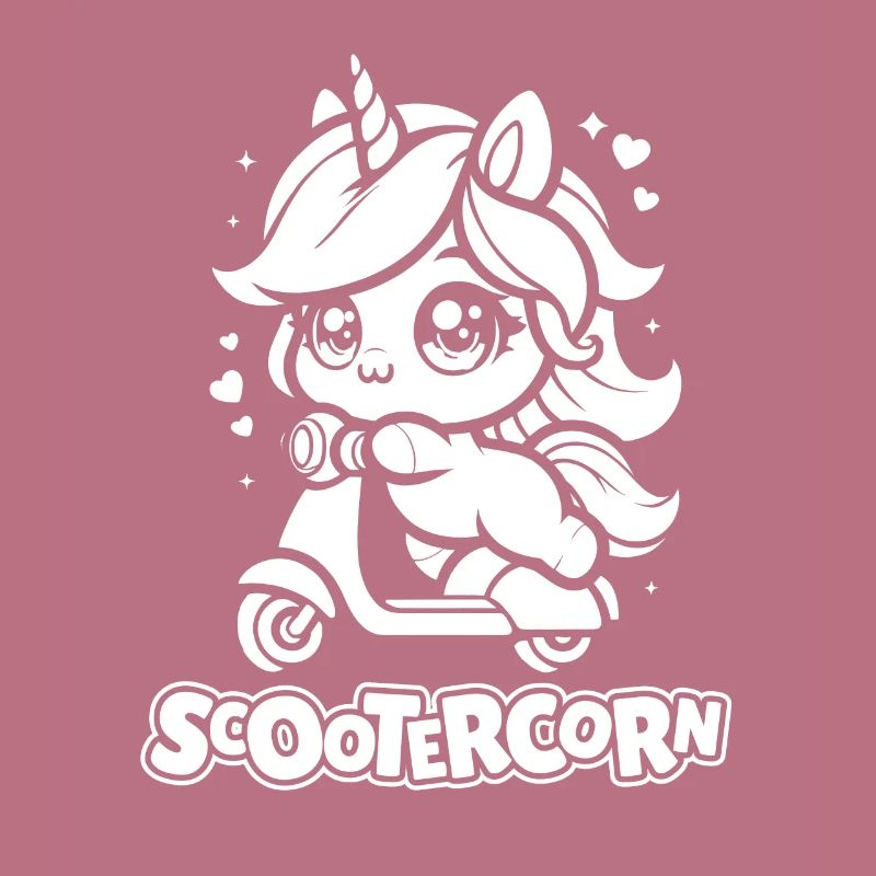Motorroller Einhorn Scootercorn