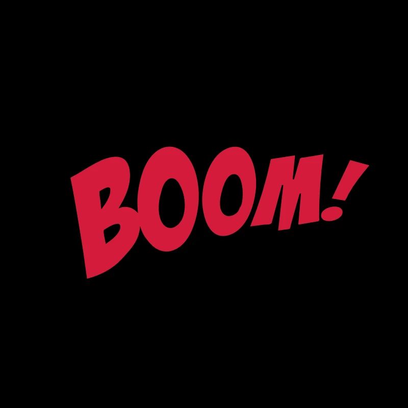 BOOM, comic, speech bubble, cartoon, balloon, dots