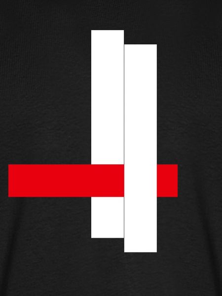 Geometrischer Kontrast Rot Schwarz Weiß