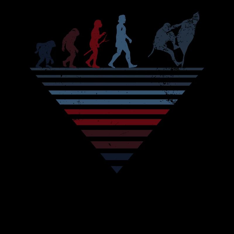 Menschliche Evolution - Vintage -Klettern