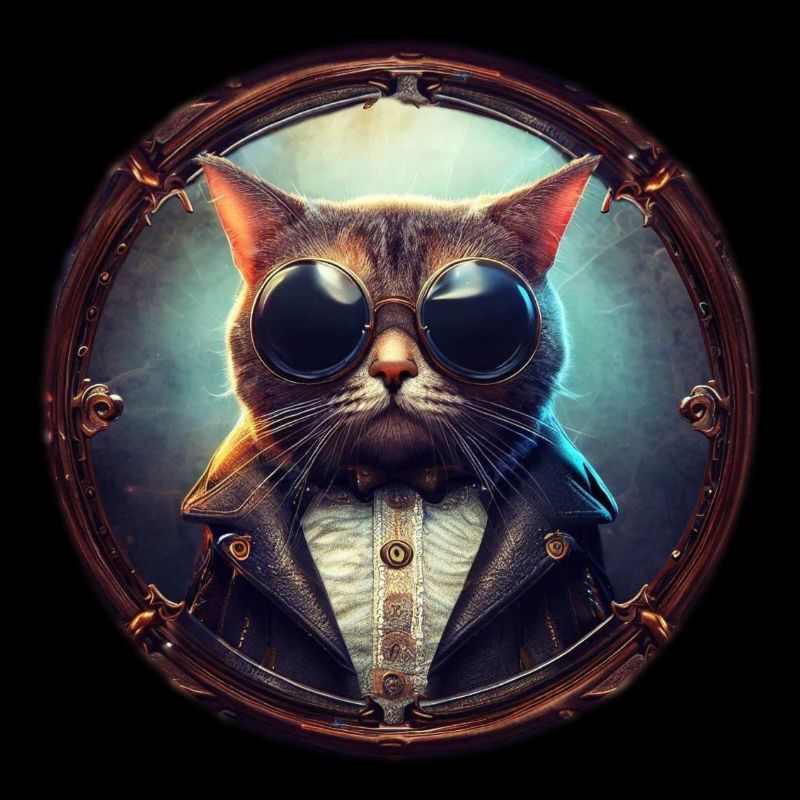 Pilote de chat Steampunk