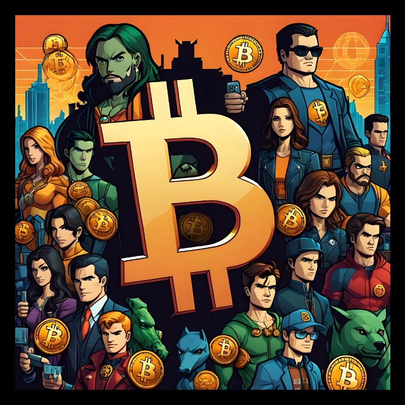 Bitcoin comic theme