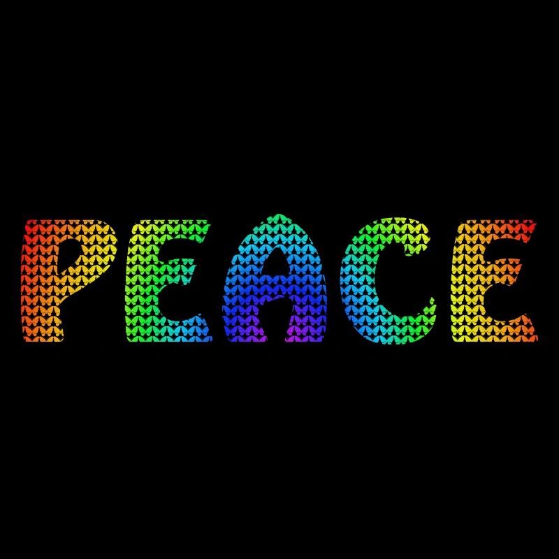 Peace Schmetterling Regenbogen