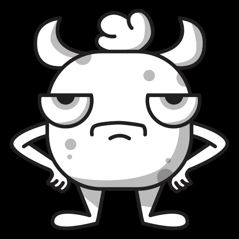 Monster Grim Gift Halloween Comic Horns