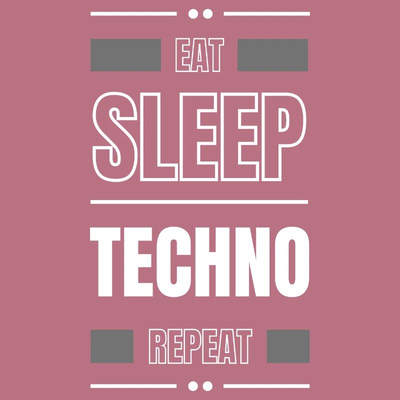 eat sleep techno repeat geschenk idee spruch party