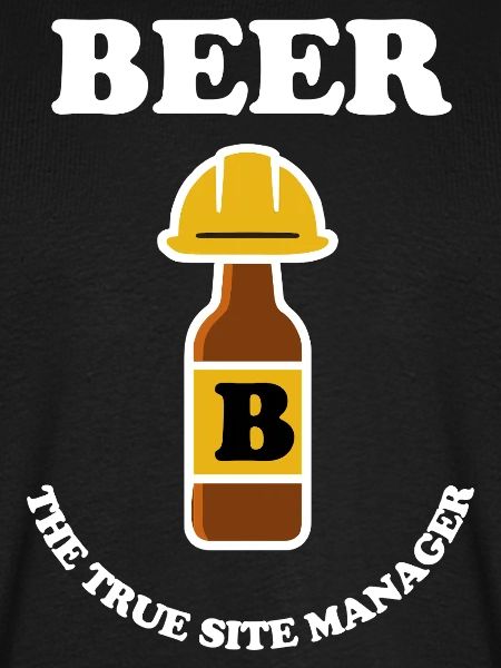 Beer bottle with construction helmet