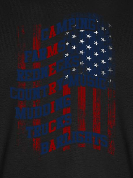 AMERIKA-Flagge mit Typografie