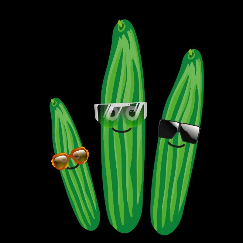 Trio de concombre,Concombre,Concombre,Concombre,Lunettes de soleil