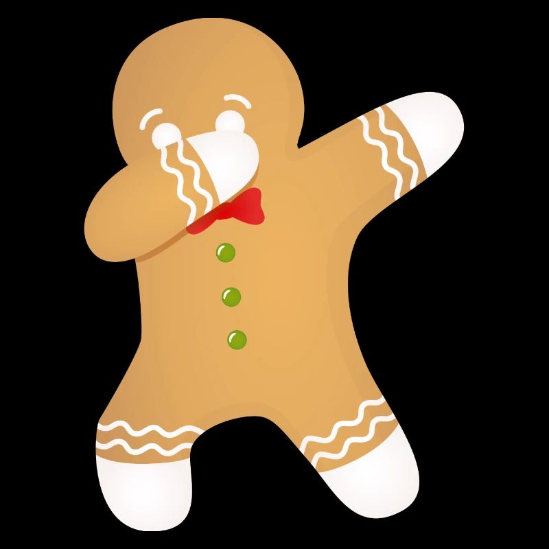 Dabbing Lebkuchenmann Weihnachten Keks