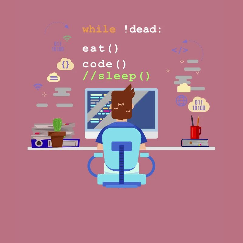 Eat Sleep Code Programmation informatique