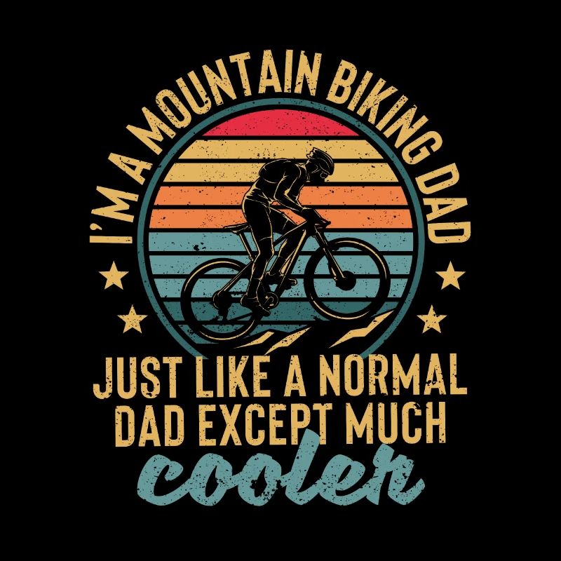 Lustiger Radsport-Vatertag Ich bin ein Mountainbik