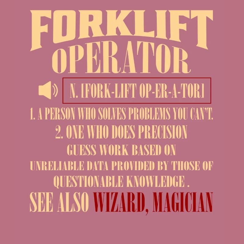 Forklift Operator Noun Operator Forklifter Driver