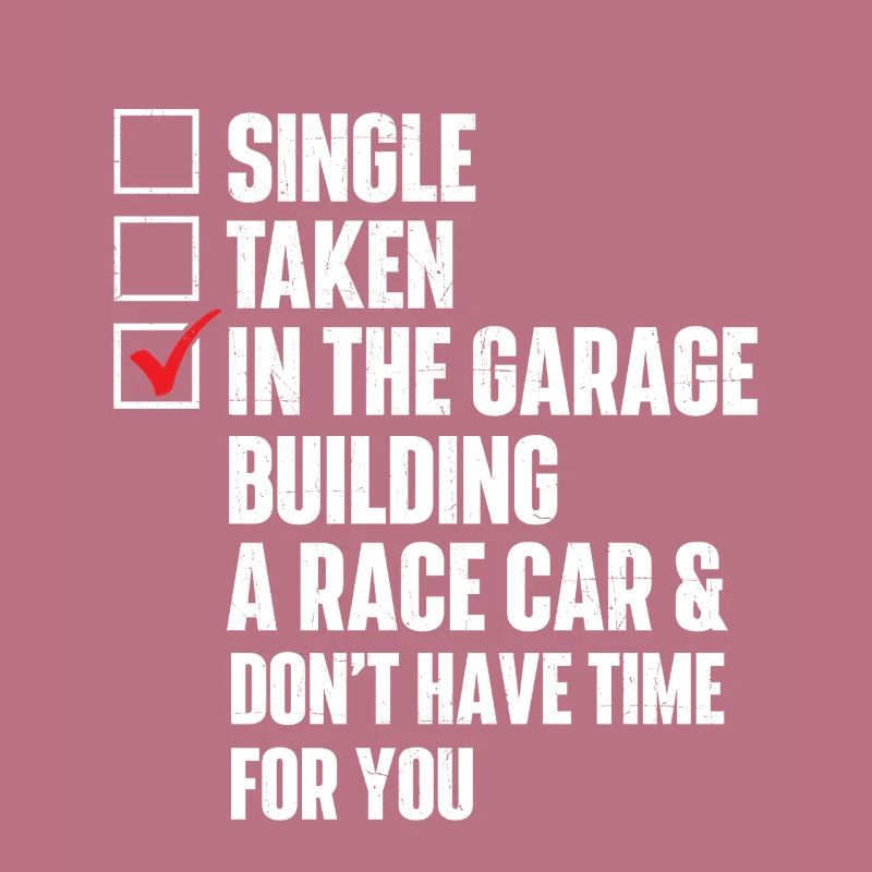 Single pris dans le garage Construction Voiture de course