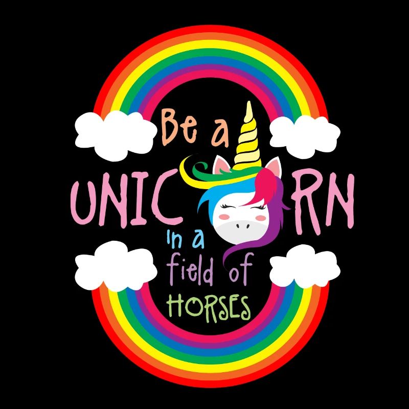 Sei ein Regenbogen-Einhorn